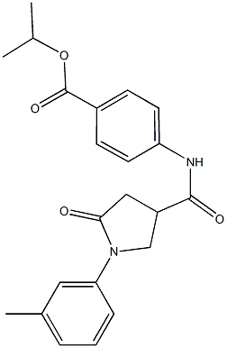 isopropyl 4-({[1-(3-methylphenyl)-5-oxo-3-pyrrolidinyl]carbonyl}amino)benzoate Struktur