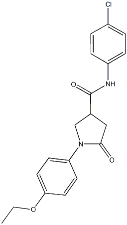 N-(4-chlorophenyl)-1-(4-ethoxyphenyl)-5-oxo-3-pyrrolidinecarboxamide Struktur