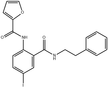 N-(4-iodo-2-{[(2-phenylethyl)amino]carbonyl}phenyl)-2-furamide Struktur