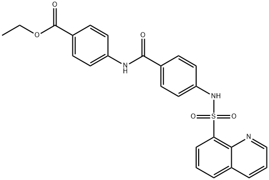 ethyl 4-({4-[(8-quinolinylsulfonyl)amino]benzoyl}amino)benzoate Struktur