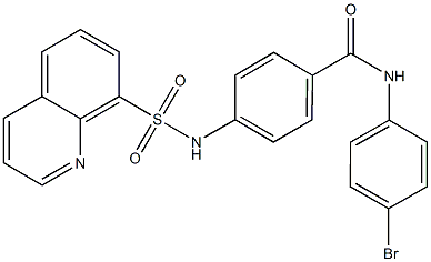 N-(4-bromophenyl)-4-[(8-quinolinylsulfonyl)amino]benzamide Struktur