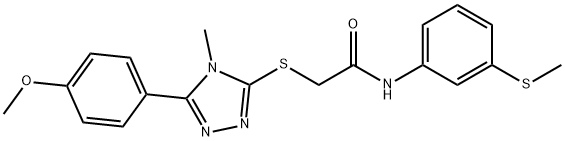 2-{[5-(4-methoxyphenyl)-4-methyl-4H-1,2,4-triazol-3-yl]sulfanyl}-N-[3-(methylsulfanyl)phenyl]acetamide Struktur