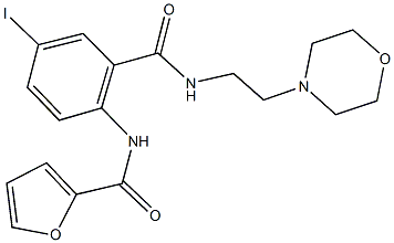 N-[4-iodo-2-({[2-(4-morpholinyl)ethyl]amino}carbonyl)phenyl]-2-furamide Struktur