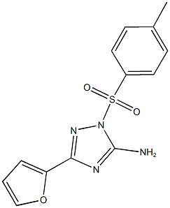 3-(2-furyl)-1-[(4-methylphenyl)sulfonyl]-1H-1,2,4-triazol-5-ylamine Struktur