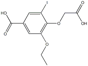 4-(carboxymethoxy)-3-ethoxy-5-iodobenzoic acid Struktur