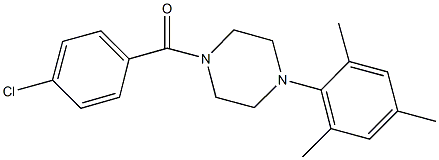 1-(4-chlorobenzoyl)-4-mesitylpiperazine Struktur