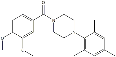 1-(3,4-dimethoxybenzoyl)-4-mesitylpiperazine Struktur