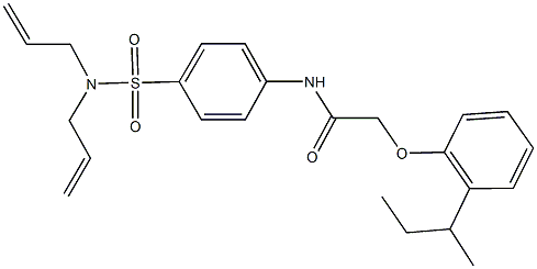 2-(2-sec-butylphenoxy)-N-{4-[(diallylamino)sulfonyl]phenyl}acetamide Struktur