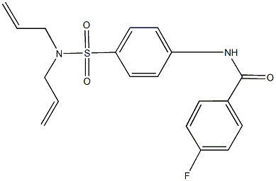 N-{4-[(diallylamino)sulfonyl]phenyl}-4-fluorobenzamide Struktur