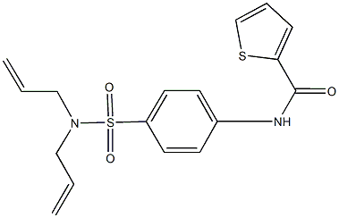 N-{4-[(diallylamino)sulfonyl]phenyl}-2-thiophenecarboxamide Struktur