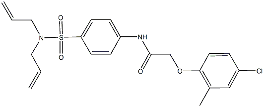 2-(4-chloro-2-methylphenoxy)-N-{4-[(diallylamino)sulfonyl]phenyl}acetamide Struktur