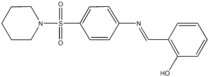 2-({[4-(1-piperidinylsulfonyl)phenyl]imino}methyl)phenol Struktur