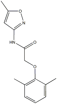 2-(2,6-dimethylphenoxy)-N-(5-methyl-3-isoxazolyl)acetamide Struktur