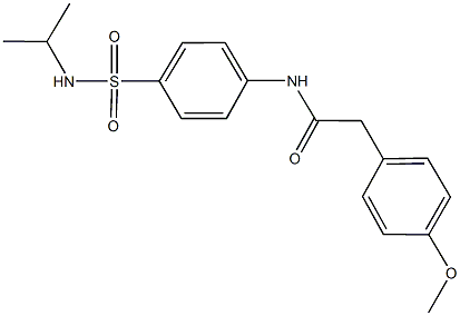 N-{4-[(isopropylamino)sulfonyl]phenyl}-2-(4-methoxyphenyl)acetamide Struktur