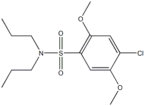 4-chloro-2,5-dimethoxy-N,N-dipropylbenzenesulfonamide Struktur