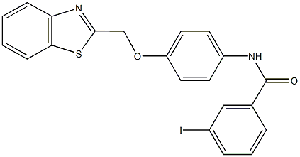 N-[4-(1,3-benzothiazol-2-ylmethoxy)phenyl]-3-iodobenzamide Struktur