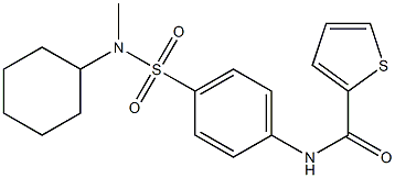 N-(4-{[cyclohexyl(methyl)amino]sulfonyl}phenyl)-2-thiophenecarboxamide Struktur