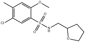 5-chloro-2-methoxy-4-methyl-N-(tetrahydro-2-furanylmethyl)benzenesulfonamide Struktur