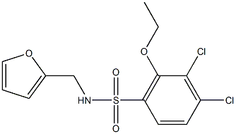 3,4-dichloro-2-ethoxy-N-(2-furylmethyl)benzenesulfonamide Struktur