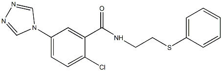 2-chloro-N-[2-(phenylsulfanyl)ethyl]-5-(4H-1,2,4-triazol-4-yl)benzamide Struktur