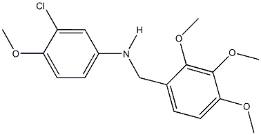 3-chloro-4-methoxy-N-(2,3,4-trimethoxybenzyl)aniline Struktur