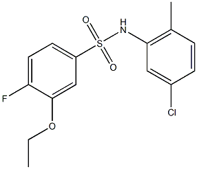 N-(5-chloro-2-methylphenyl)-3-ethoxy-4-fluorobenzenesulfonamide Struktur