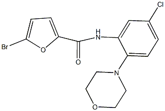 5-bromo-N-[5-chloro-2-(4-morpholinyl)phenyl]-2-furamide Struktur