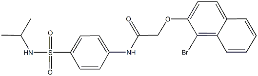 2-[(1-bromo-2-naphthyl)oxy]-N-{4-[(isopropylamino)sulfonyl]phenyl}acetamide Struktur