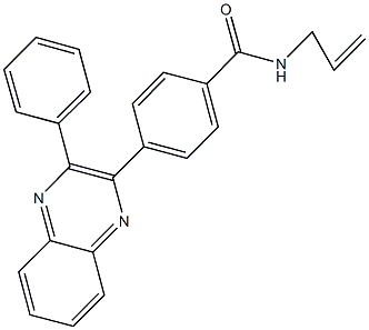 N-allyl-4-(3-phenyl-2-quinoxalinyl)benzamide Struktur