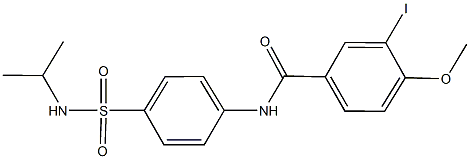 3-iodo-N-{4-[(isopropylamino)sulfonyl]phenyl}-4-methoxybenzamide Struktur