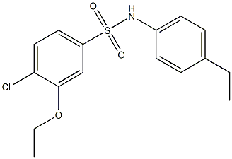 4-chloro-3-ethoxy-N-(4-ethylphenyl)benzenesulfonamide Struktur