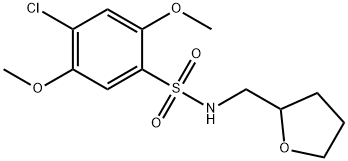 4-chloro-2,5-dimethoxy-N-(tetrahydro-2-furanylmethyl)benzenesulfonamide Struktur