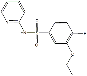 3-ethoxy-4-fluoro-N-(2-pyridinyl)benzenesulfonamide Struktur