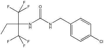 N-[1,1-bis(trifluoromethyl)propyl]-N'-(4-chlorobenzyl)urea Struktur