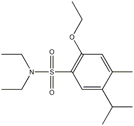 2-ethoxy-N,N-diethyl-5-isopropyl-4-methylbenzenesulfonamide Struktur