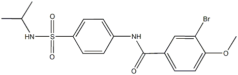 3-bromo-N-{4-[(isopropylamino)sulfonyl]phenyl}-4-methoxybenzamide Struktur