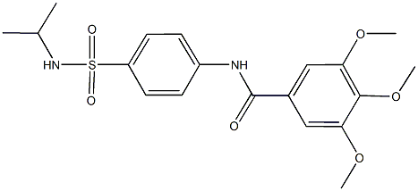 N-{4-[(isopropylamino)sulfonyl]phenyl}-3,4,5-trimethoxybenzamide Struktur