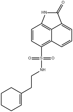 N-[2-(1-cyclohexen-1-yl)ethyl]-2-oxo-1,2-dihydrobenzo[cd]indole-6-sulfonamide Struktur