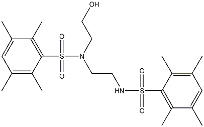 N-(2-hydroxyethyl)-2,3,5,6-tetramethyl-N-(2-{[(2,3,5,6-tetramethylphenyl)sulfonyl]amino}ethyl)benzenesulfonamide Struktur