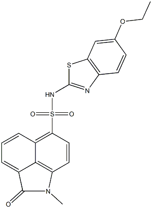 N-(6-ethoxy-1,3-benzothiazol-2-yl)-1-methyl-2-oxo-1,2-dihydrobenzo[cd]indole-6-sulfonamide Struktur