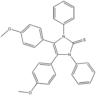 4,5-bis(4-methoxyphenyl)-1,3-diphenyl-1,3-dihydro-2H-imidazole-2-thione Struktur