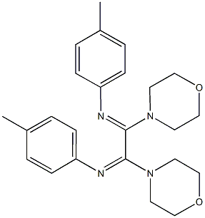 4-methyl-N-{2-[(4-methylphenyl)imino]-1,2-dimorpholin-4-ylethylidene}aniline Struktur