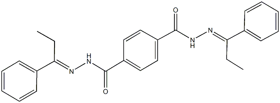 N'~1~,N'~4~-bis(1-phenylpropylidene)terephthalohydrazide Struktur