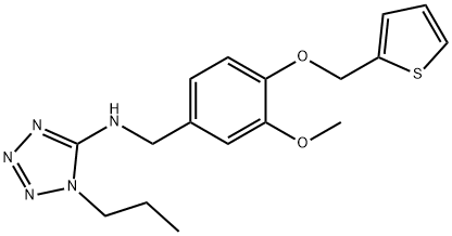 N-[3-methoxy-4-(2-thienylmethoxy)benzyl]-N-(1-propyl-1H-tetraazol-5-yl)amine Struktur