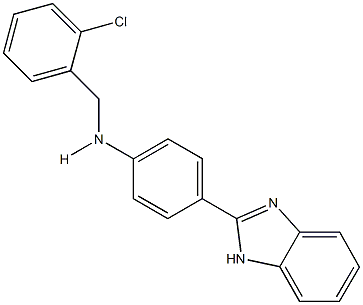 4-(1H-benzimidazol-2-yl)-N-(2-chlorobenzyl)aniline Struktur