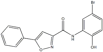 N-(5-bromo-2-hydroxyphenyl)-5-phenyl-3-isoxazolecarboxamide Struktur