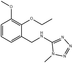 N-(2-ethoxy-3-methoxybenzyl)-N-(1-methyl-1H-tetraazol-5-yl)amine Struktur