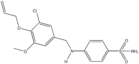 4-{[4-(allyloxy)-3-chloro-5-methoxybenzyl]amino}benzenesulfonamide Struktur