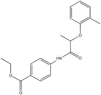 ethyl 4-{[2-(2-methylphenoxy)propanoyl]amino}benzoate Struktur