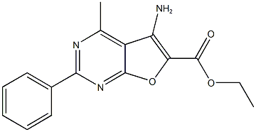 ethyl 5-amino-4-methyl-2-phenylfuro[2,3-d]pyrimidine-6-carboxylate Struktur